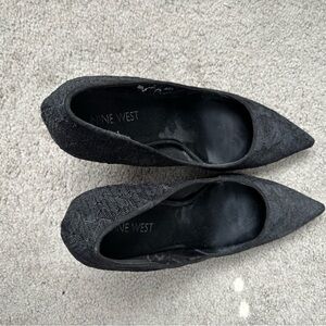 Nine West Black Lace Heels